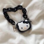Device Love Apple Airpods  Case Cover Black Kitty with Chain Sling - Image 4