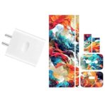 Device Love Charger/Adapter Skin Wrap (Abstract Flames)