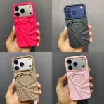 Device Love iphone 15 Pro 3D Heart Embossed Soft Silicone Case