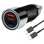 Device Love Yarr 55W QC+PD Rapid Plus Fast Car Charger With 65W Type C To Type C Cable ( Black )